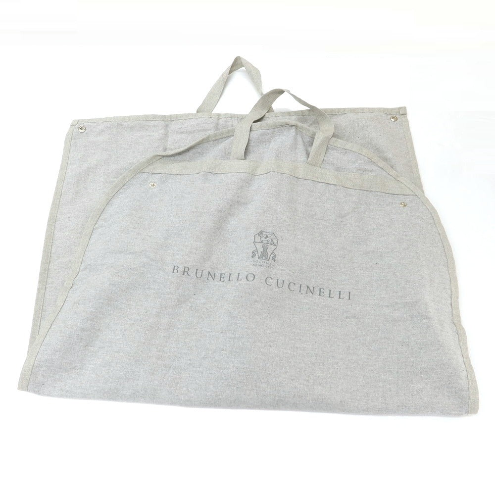 【中古】ブルネロクチネリ Brunello Cucinelli リネンウールシルク ハウンドトゥース テーラードジャケット チャコールxホワイト【 46 】【 状態ランクC 】【 メンズ 】