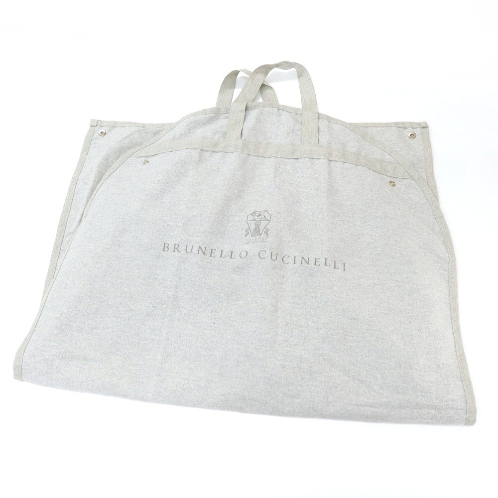 【中古】ブルネロクチネリ Brunello Cucinelli リネンウールシルク チェック テーラードジャケット ダークネイビーxホワイト【 46 】【 状態ランクD 】【 メンズ 】