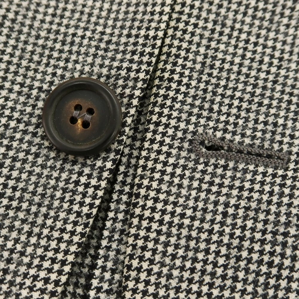 【中古】ブルネロクチネリ Brunello Cucinelli ウール ハウンドトゥース柄 テーラードジャケット オフホワイトxブラック【 46 】【 状態ランクD 】【 メンズ 】