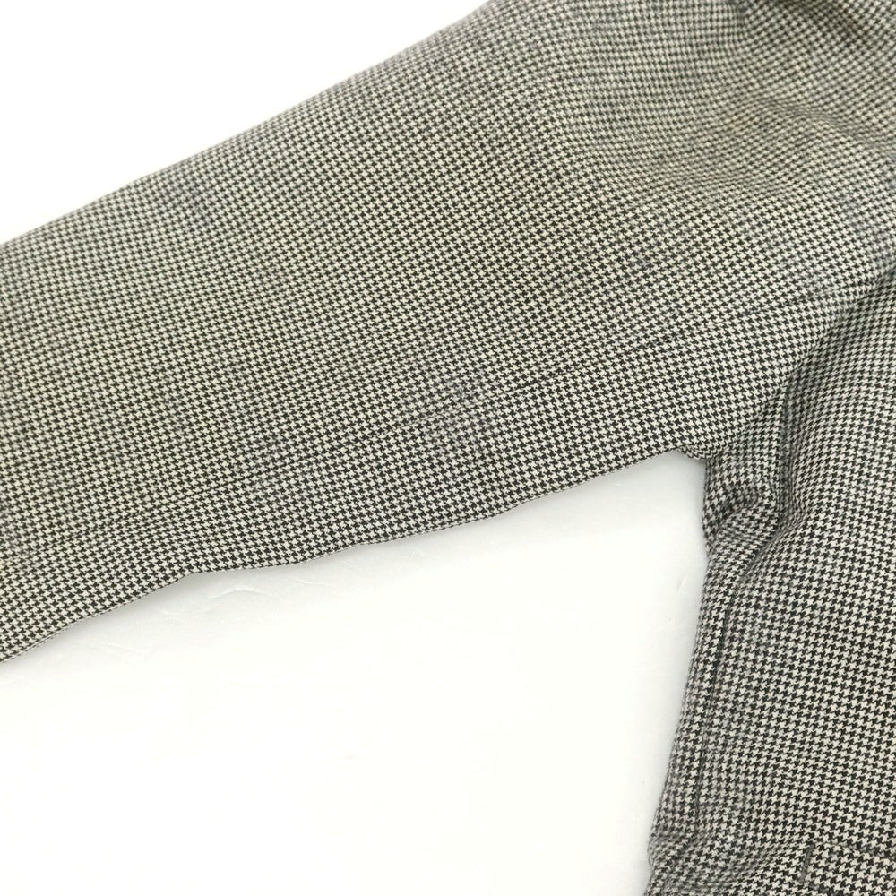 【中古】ブルネロクチネリ Brunello Cucinelli ウール ハウンドトゥース柄 テーラードジャケット オフホワイトxブラック【 46 】【 状態ランクD 】【 メンズ 】