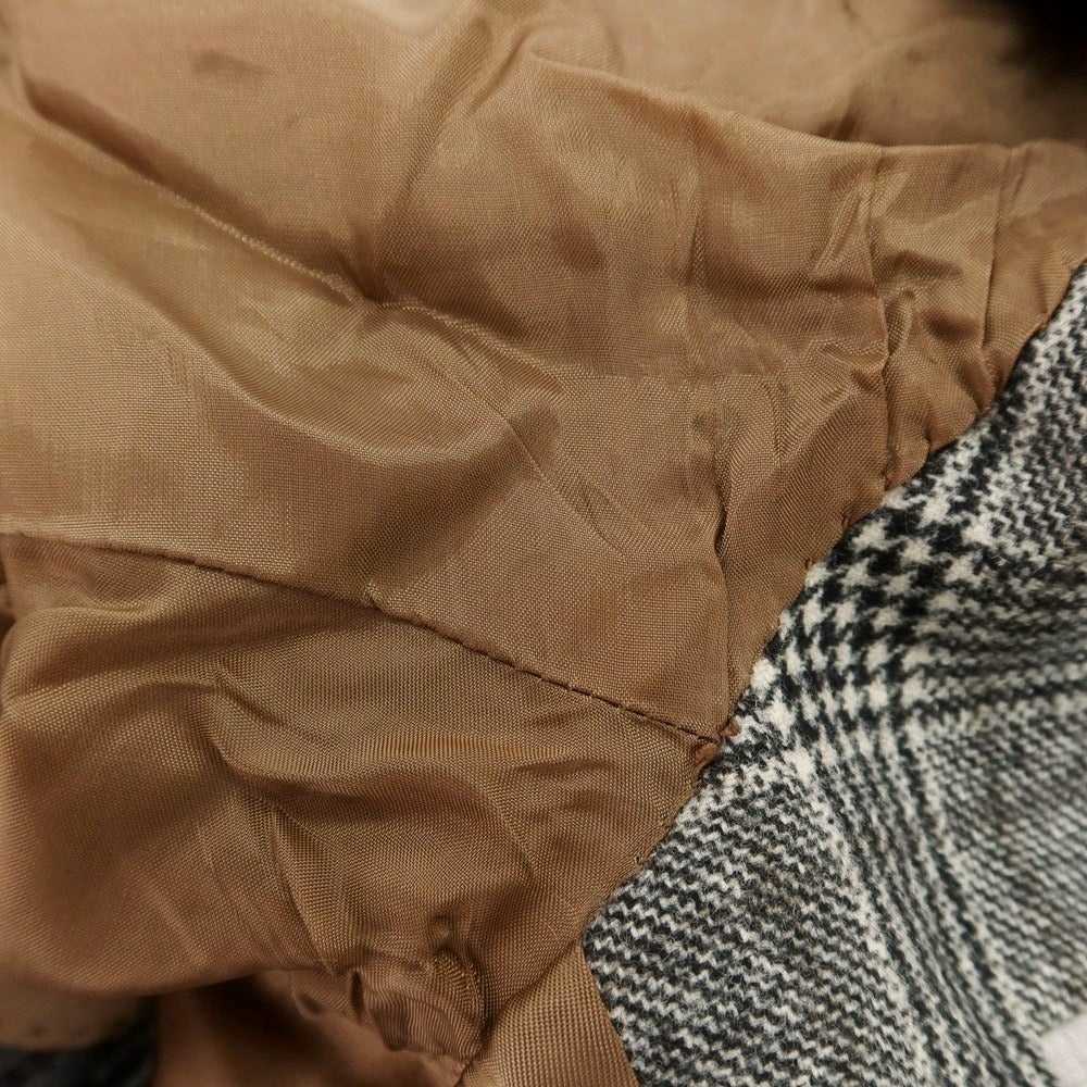 【中古】ブルネロクチネリ Brunello Cucinelli ウール チェック テーラードジャケット ホワイト×ブラック×ブラウン【 46 】【 状態ランクB 】【 メンズ 】