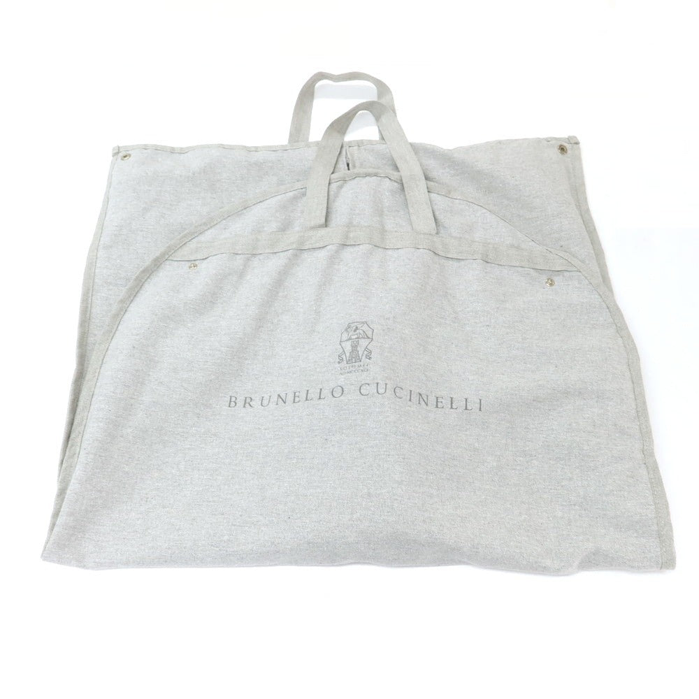 【中古】ブルネロクチネリ Brunello Cucinelli リネンウールシルク チェック テーラードジャケット レッドブラウンxネイビー【 46 】【 状態ランクC 】【 メンズ 】