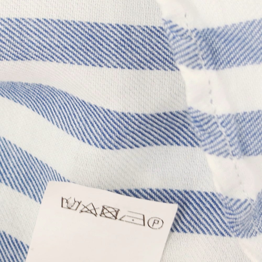 【中古】ブルネロクチネリ Brunello Cucinelli コットン ストライプ ボタンダウン カジュアルシャツ ブルーxホワイト【 S 】【 状態ランクB 】【 メンズ 】