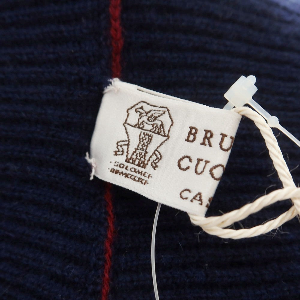 【中古】ブルネロクチネリ Brunello Cucinelli ウールカシミヤシルク リブ タートルネック プルオーバーニット ライトネイビー【 50 】【 状態ランクB 】【 メンズ 】