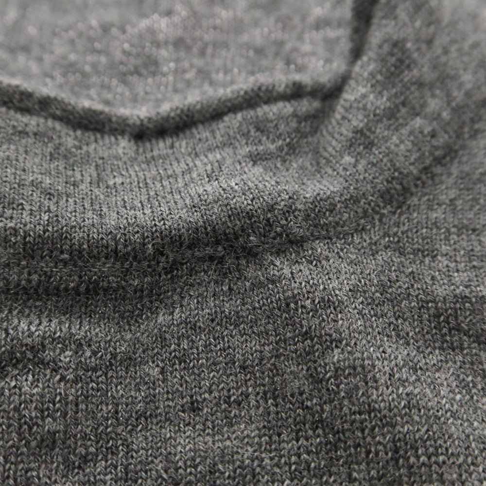 【中古】ブルネロクチネリ Brunello Cucinelli ハイゲージ ウールカシミヤ ボーダー クルーネック プルオーバーニット グレーxホワイト【 46 】【 状態ランクC 】【 メンズ 】
