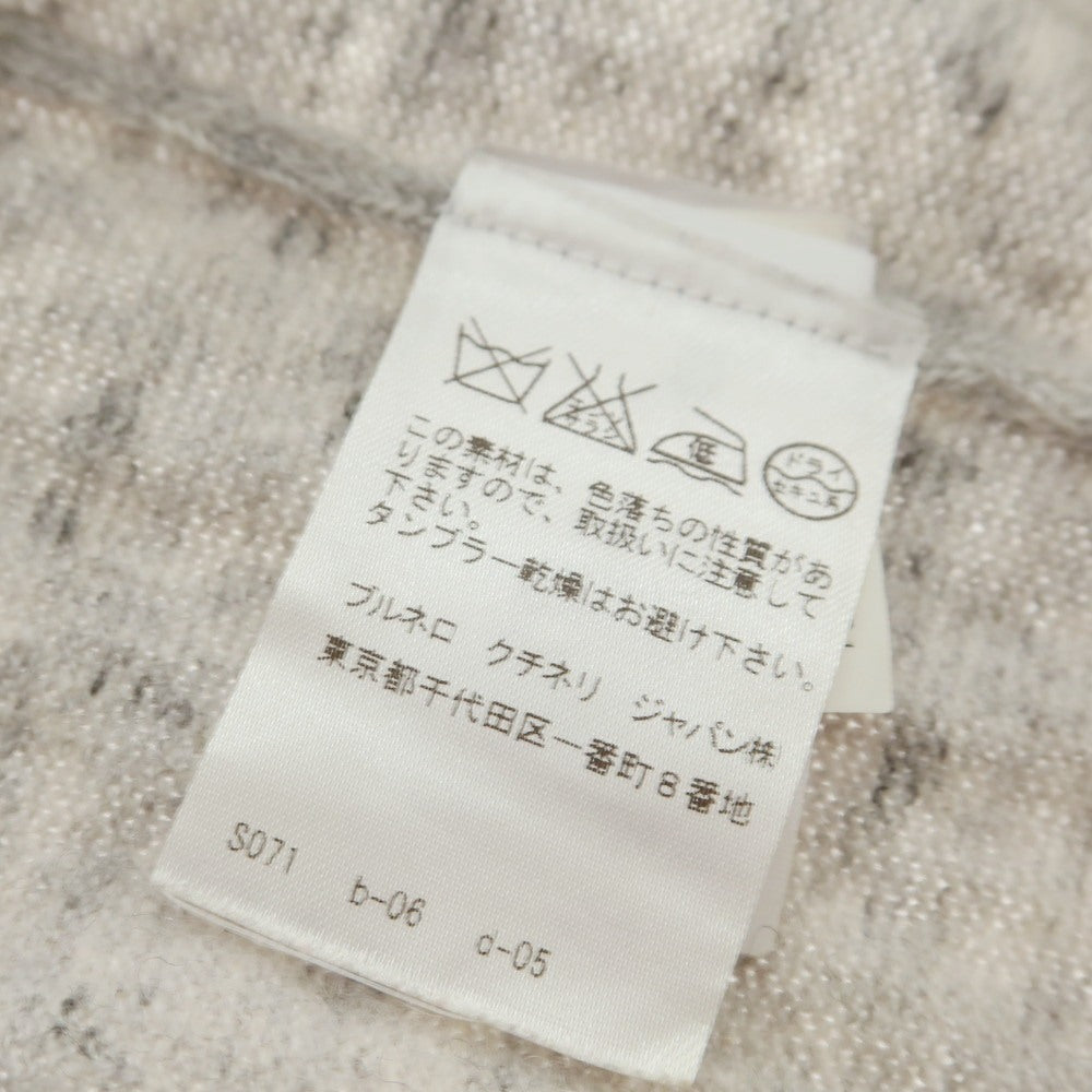 【中古】ブルネロクチネリ Brunello Cucinelli カシミヤ クルーネック プルオーバーニット ライトグレー【 46 】【 状態ランクD 】【 メンズ 】
