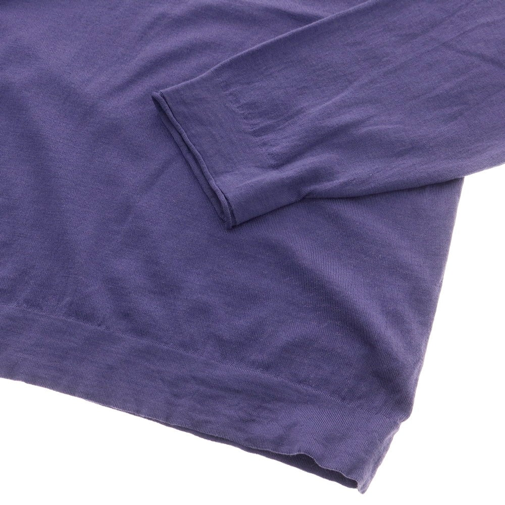 【中古】ブルネロクチネリ Brunello Cucinelli ハイゲージ ウールカシミヤ クルーネック プルオーバーニット ブルーパープル【 46 】【 状態ランクB 】【 メンズ 】