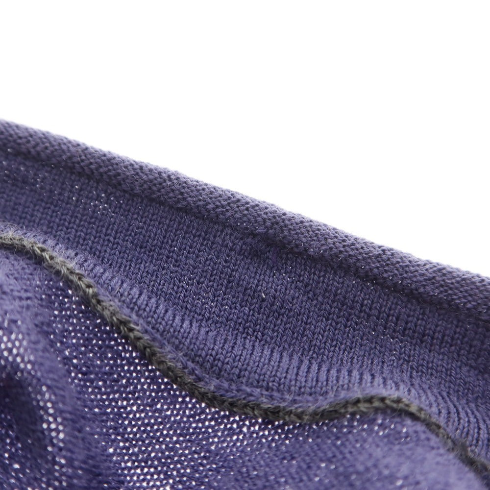 【中古】ブルネロクチネリ Brunello Cucinelli ハイゲージ ウールカシミヤ クルーネック プルオーバーニット ブルーパープル【 46 】【 状態ランクB 】【 メンズ 】