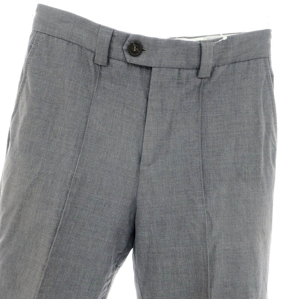 【中古】ブルネロクチネリ Brunello Cucinelli ウールコットン カジュアルスラックスパンツ グレー【 44 】【 状態ランクC 】【 メンズ 】