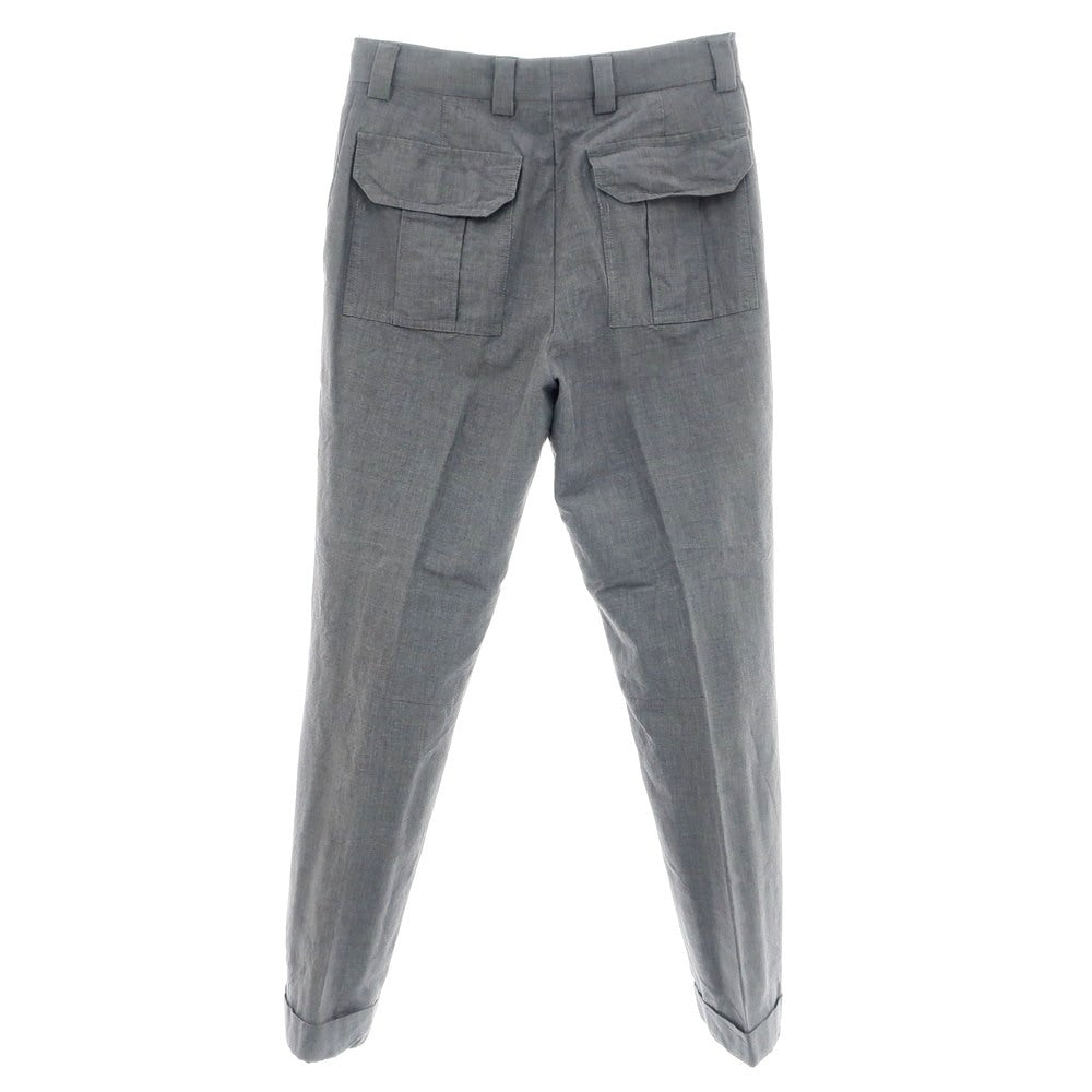 【中古】ブルネロクチネリ Brunello Cucinelli ウールコットン カジュアルスラックスパンツ グレー【 44 】【 状態ランクC 】【 メンズ 】