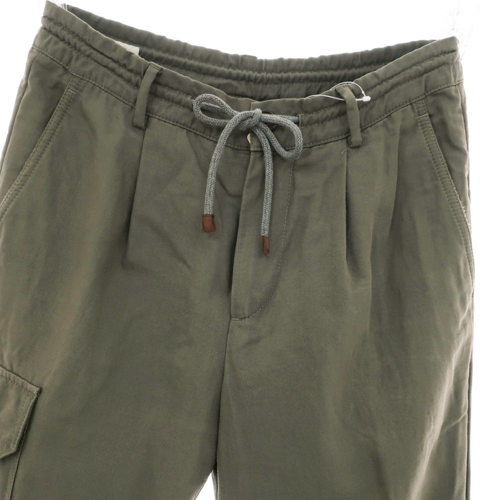 【中古】ブルネロクチネリ Brunello Cucinelli ウールコットン イージーパンツ スモーキーオリーブ系【 44 】【 状態ランクD 】【 メンズ 】