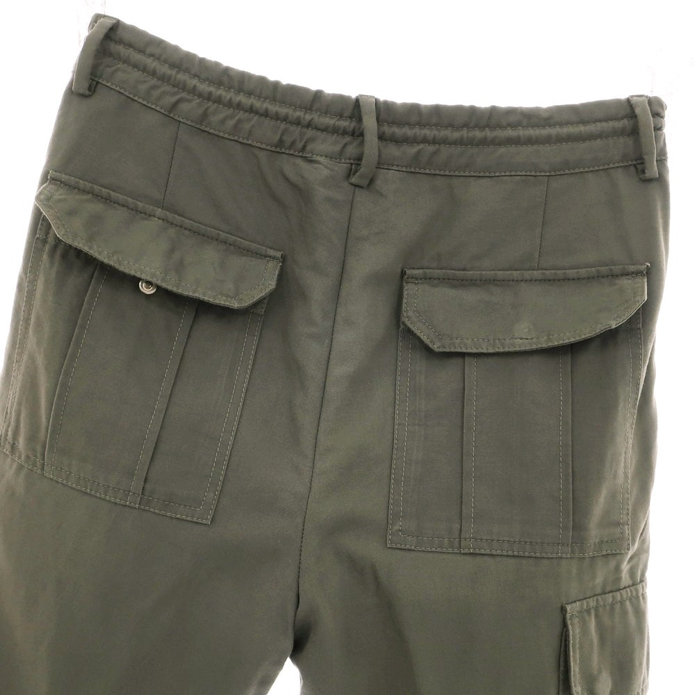 【中古】ブルネロクチネリ Brunello Cucinelli ウールコットン イージーパンツ スモーキーオリーブ系【 44 】【 状態ランクD 】【 メンズ 】