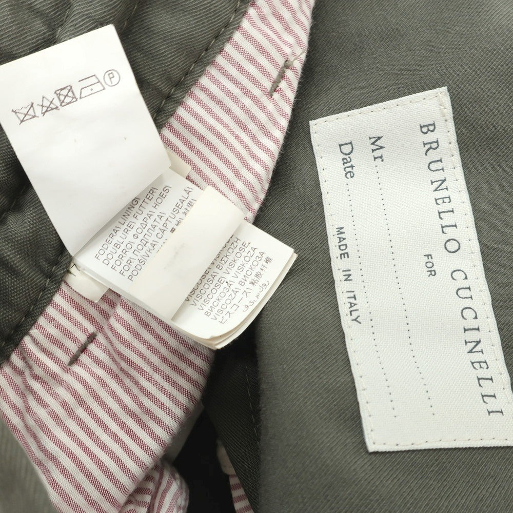 【中古】ブルネロクチネリ Brunello Cucinelli ウールコットン イージーパンツ スモーキーオリーブ系【 44 】【 状態ランクD 】【 メンズ 】