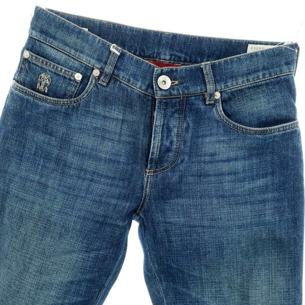 【中古】ブルネロクチネリ Brunello Cucinelli コットン ジーンズ デニムパンツ ブルー【 44 】【 状態ランクC 】【 メンズ 】