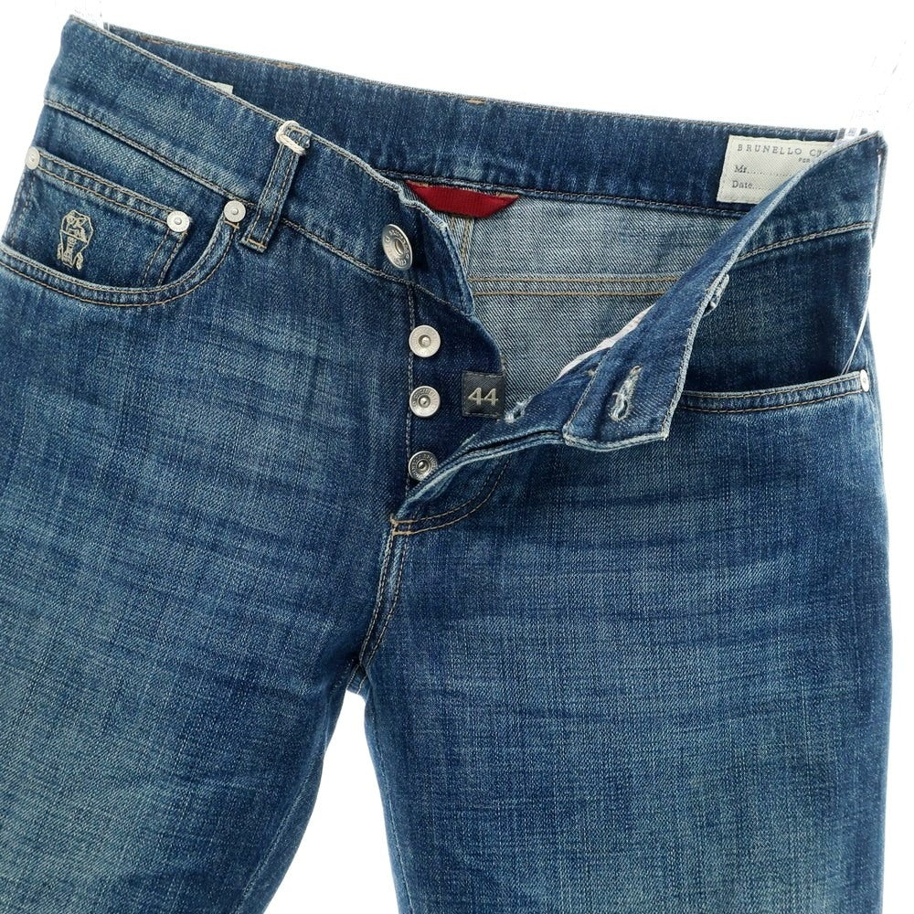 【中古】ブルネロクチネリ Brunello Cucinelli コットン ジーンズ デニムパンツ ブルー【 44 】【 状態ランクC 】【 メンズ 】