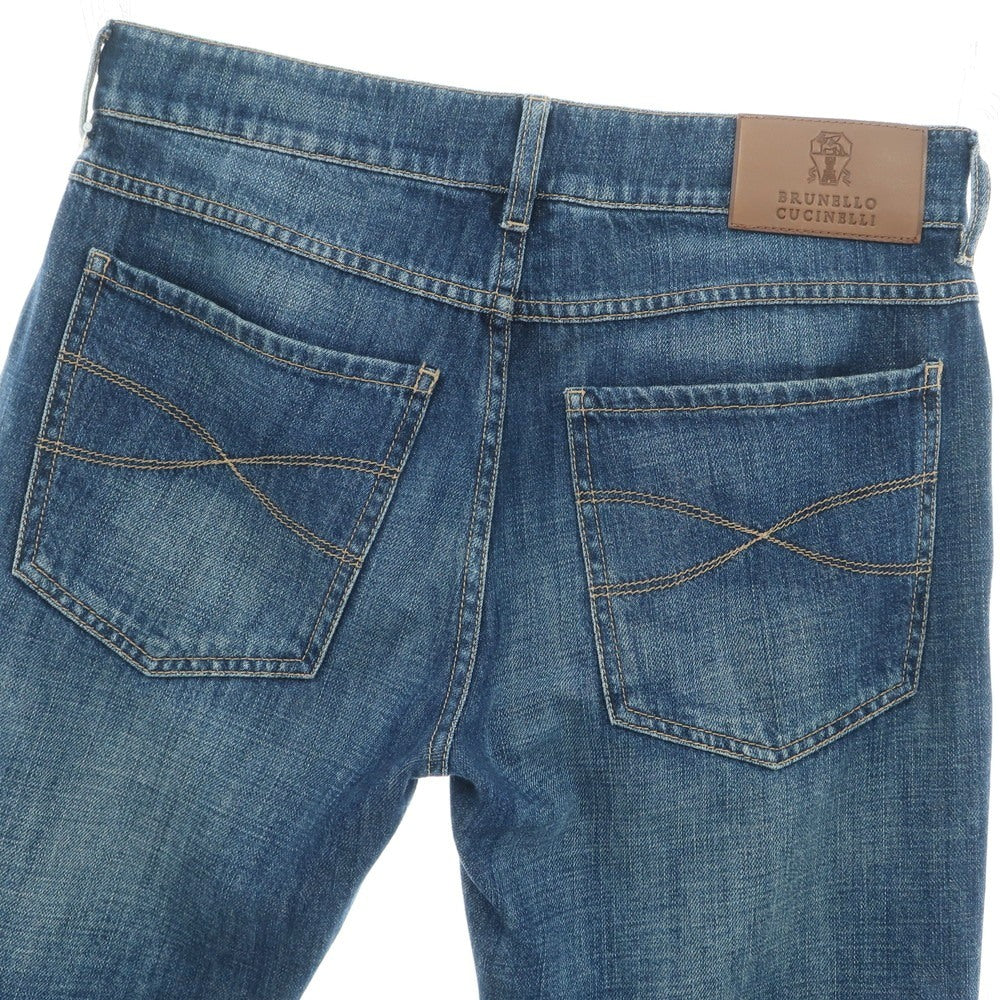 【中古】ブルネロクチネリ Brunello Cucinelli コットン ジーンズ デニムパンツ ブルー【 44 】【 状態ランクC 】【 メンズ 】