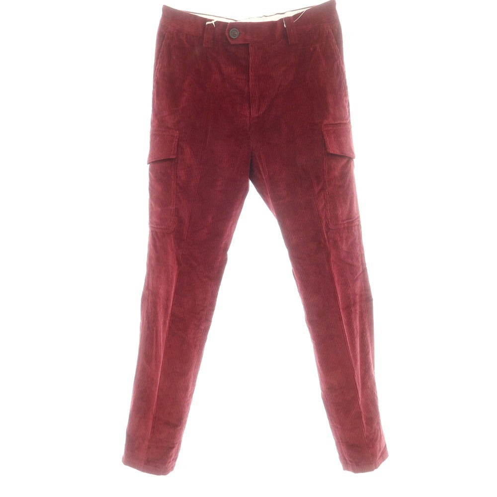 【中古】ブルネロクチネリ Brunello Cucinelli コーデュロイ カーゴパンツ ダークレッド【 44 】【 状態ランクB 】【 メンズ 】