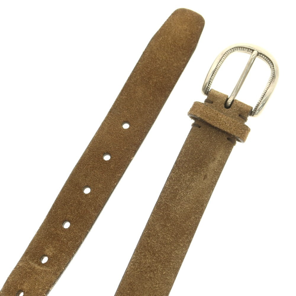 【中古】ブルネロクチネリ Brunello Cucinelli スエードレザー ベルト ライトブラウン【 85 】【 状態ランクC 】【 メンズ 】