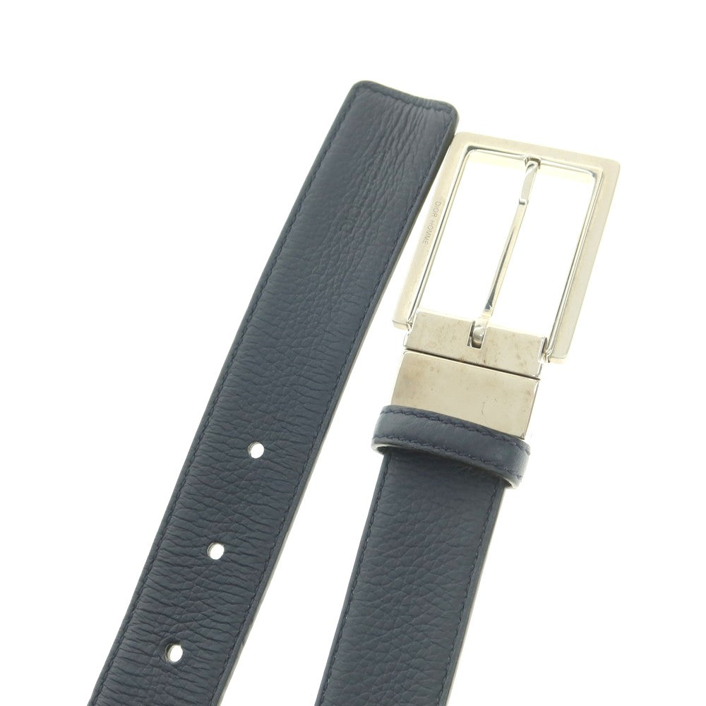 【中古】ディオールオム Dior Homme リバーシブル レザー ベルト ダークネイビーxブラック【 状態ランクC 】【 メンズ 】