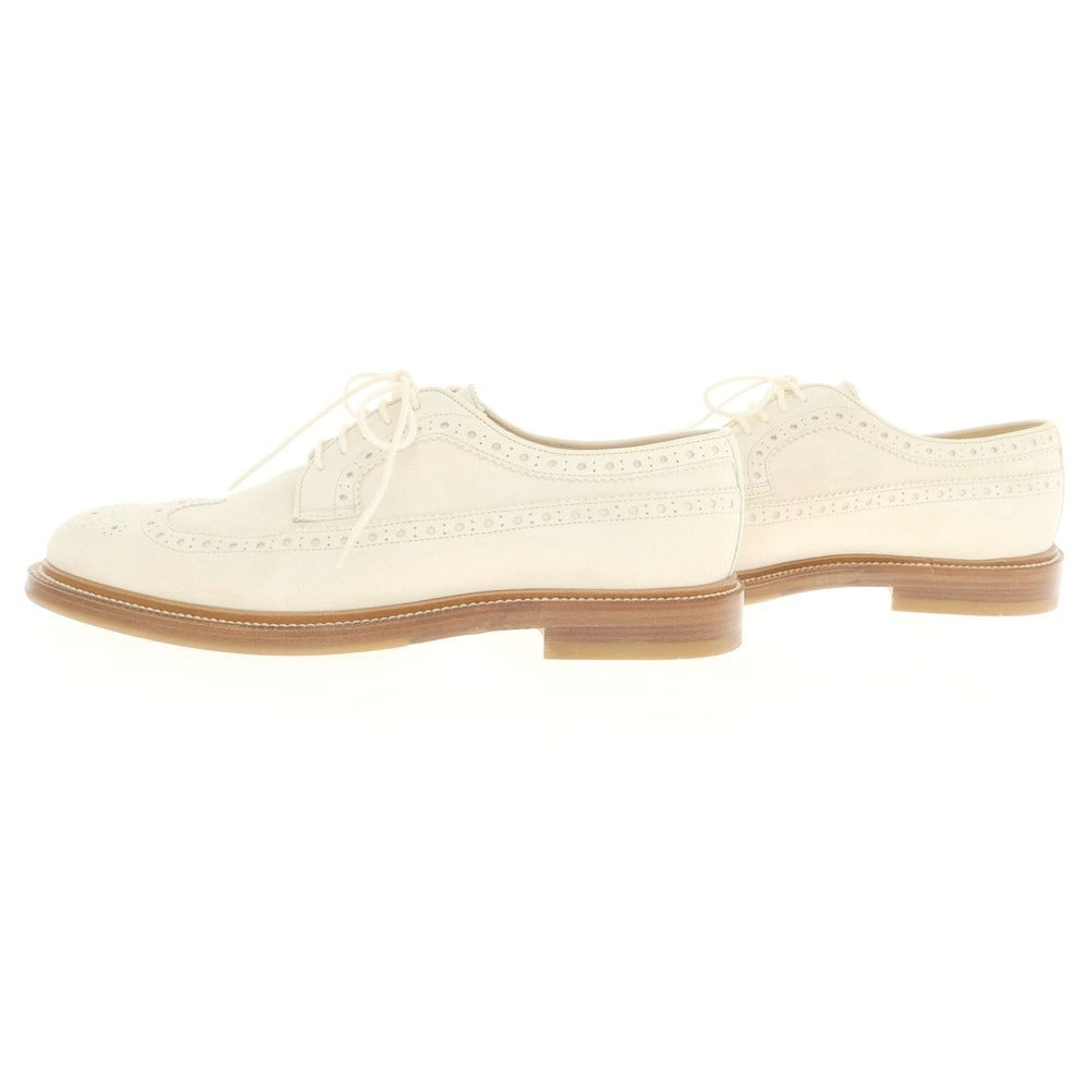 【中古】ブルネロクチネリ Brunello Cucinelli スエード ロングウイングチップ ドレスシューズ アイボリーベージュ【 42 1/2 】【 状態ランクB 】【 メンズ 】
