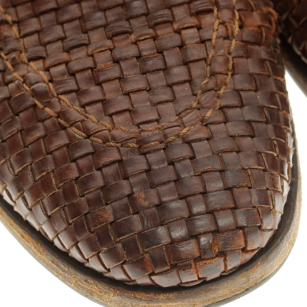 【中古】ブルネロクチネリ Brunello Cucinelli イントレチャートレザー コインローファー ブラウン【 42 1/2 】【 状態ランクD 】【 メンズ 】