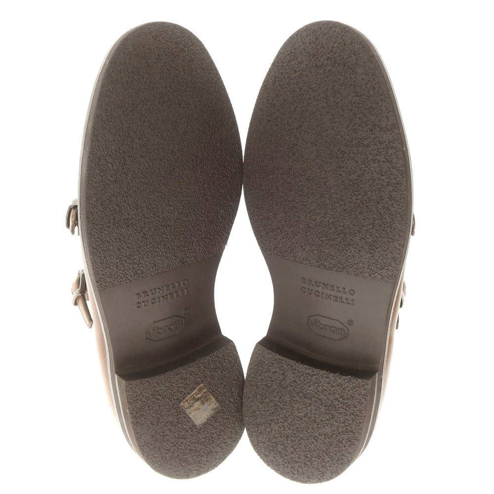 【中古】ブルネロクチネリ Brunello Cucinelli ダブルモンク ドレスシューズ ブラウン【 42 】【 状態ランクA 】【 メンズ 】