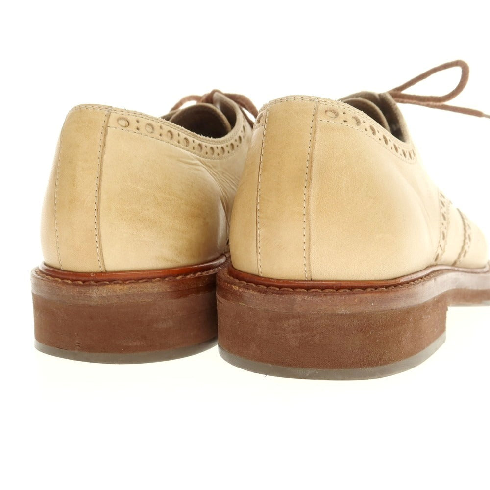 【中古】ブルネロクチネリ Brunello Cucinelli ウイングチップ ドレスシューズ ベージュ【 42 】【 状態ランクB 】【 メンズ 】