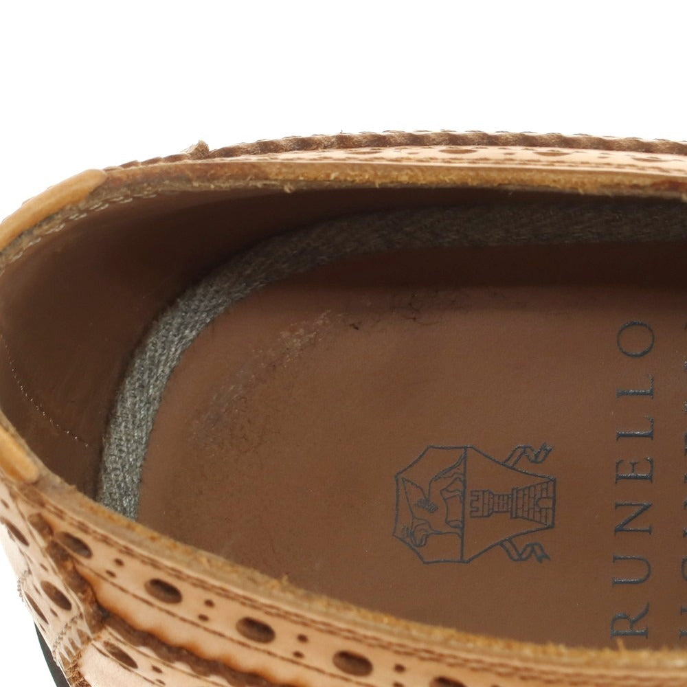 【中古】ブルネロクチネリ Brunello Cucinelli ウイングチップ ドレスシューズ ブラウン【 42 1/2 】【 状態ランクA 】【 メンズ 】
