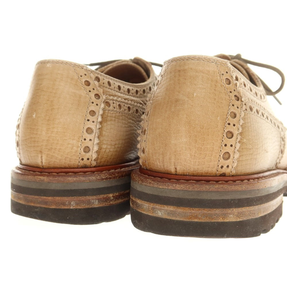 【中古】ブルネロクチネリ Brunello Cucinelli ウイングチップ ドレスシューズ ライトブラウン【 42 】【 状態ランクC 】【 メンズ 】