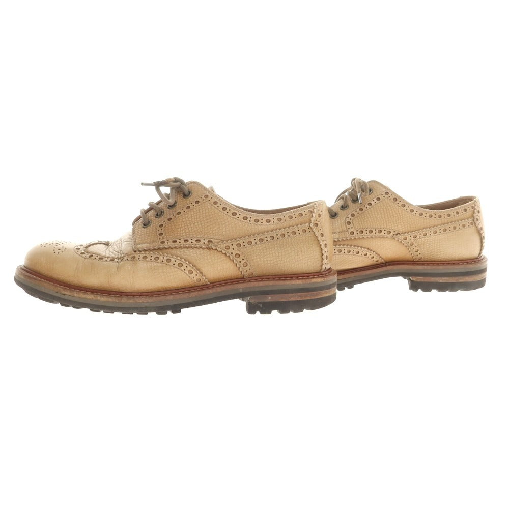 【中古】ブルネロクチネリ Brunello Cucinelli ウイングチップ ドレスシューズ ライトブラウン【 42 】【 状態ランクC 】【 メンズ 】