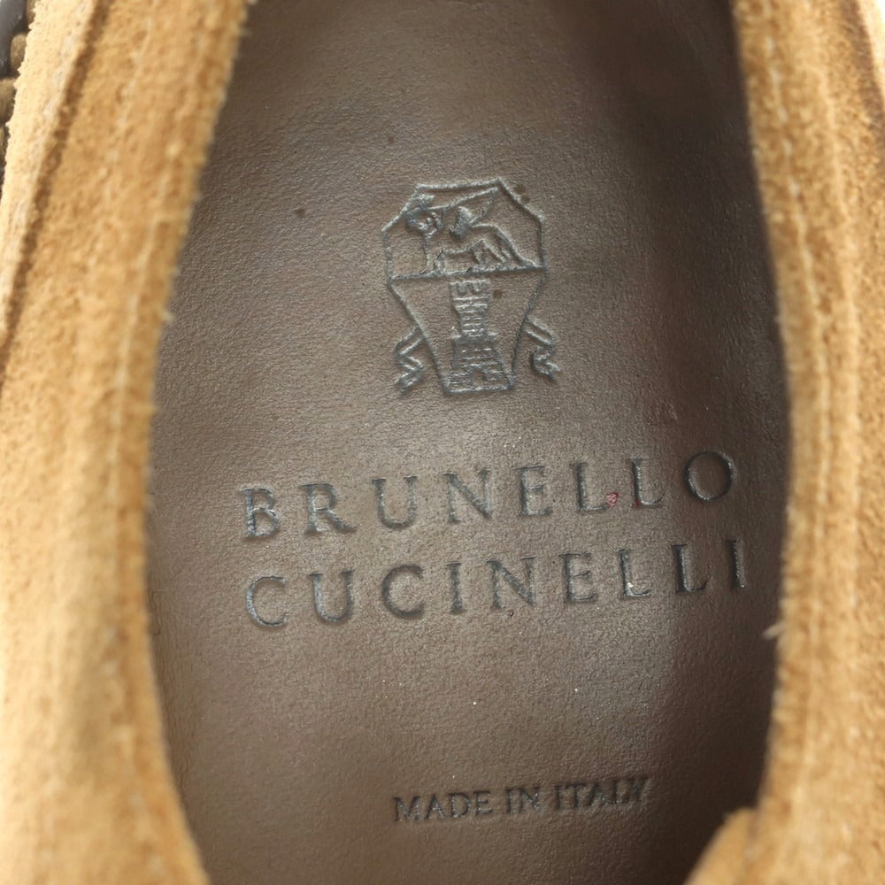 【中古】ブルネロクチネリ Brunello Cucinelli スエード プレーントゥ ドレスシューズ ブラウン【 42 】【 状態ランクB 】【 メンズ 】