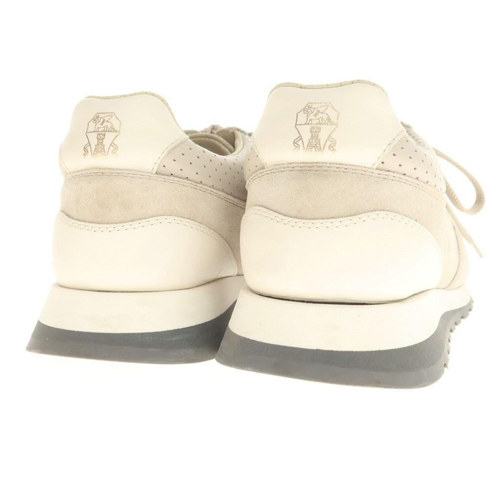 【中古】ブルネロクチネリ Brunello Cucinelli パンチングレザー スニーカー ライトベージュ【 42 】【 状態ランクC 】【 メンズ 】