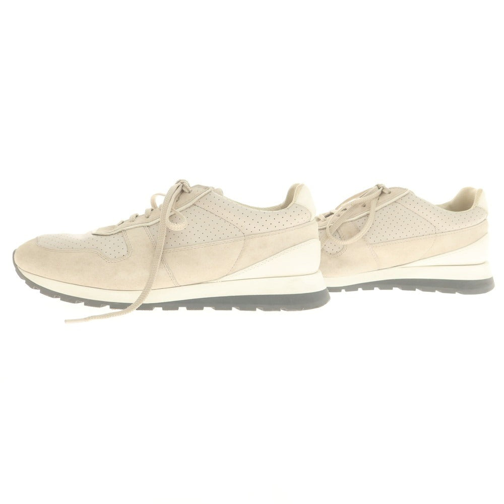 【中古】ブルネロクチネリ Brunello Cucinelli パンチングレザー スニーカー ライトベージュ【 42 】【 状態ランクC 】【 メンズ 】