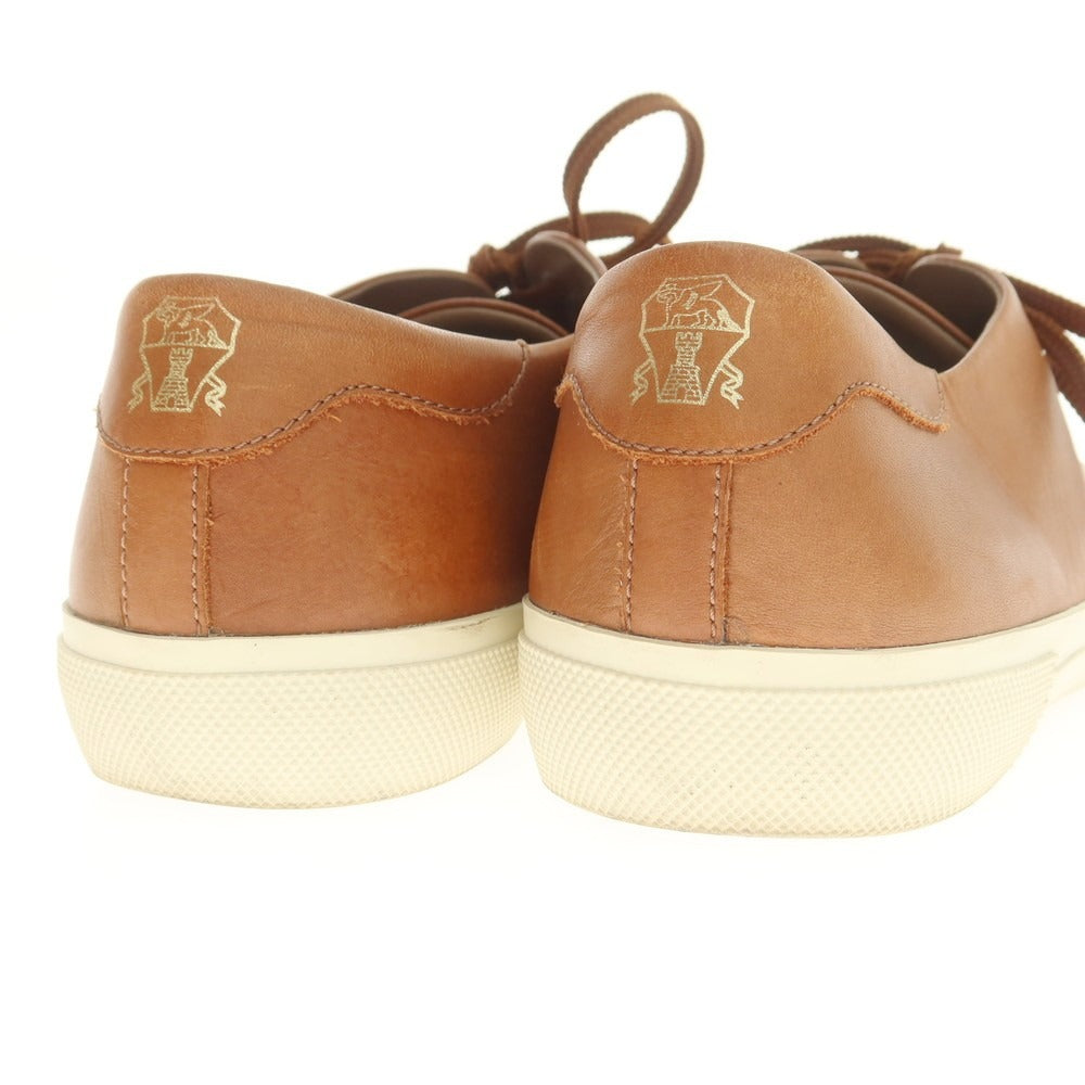 【中古】ブルネロクチネリ Brunello Cucinelli レザー スニーカー ブラウン【 42 】【 状態ランクD 】【 メンズ 】