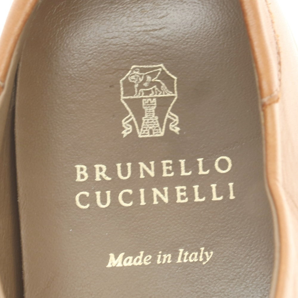 【中古】ブルネロクチネリ Brunello Cucinelli レザー スニーカー ブラウン【 42 】【 状態ランクD 】【 メンズ 】
