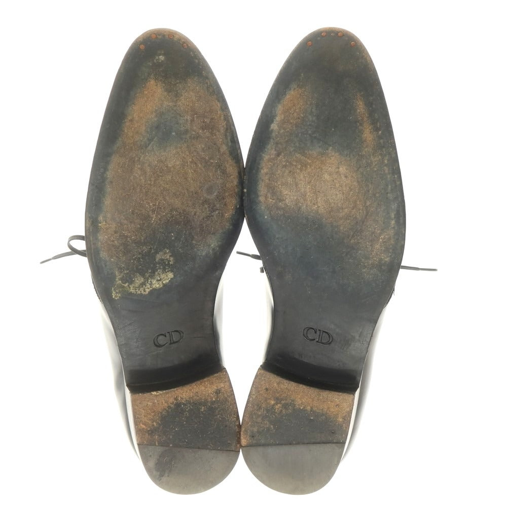 【中古】ディオールオム Dior Homme レザー プレーントゥ ドレスシューズ ブラック【 42 】【 状態ランクB 】【 メンズ 】