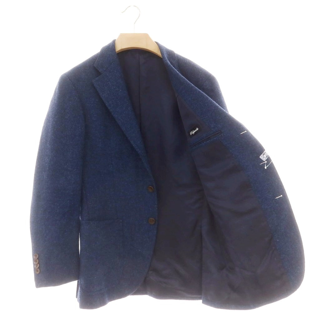 【中古】サルトリア ラファニエロ Sartoria Raffaniello ツイードウール テーラードジャケット ネイビーブルー【 48 】【 状態ランクB 】【 メンズ 】