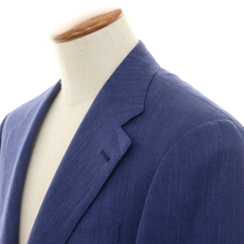 【中古】【未使用】サルトリア ラファニエロ Sartoria Raffaniello ウールシルクリネン テーラードジャケット ブルー系【 48 】【 状態ランクS 】【 メンズ 】