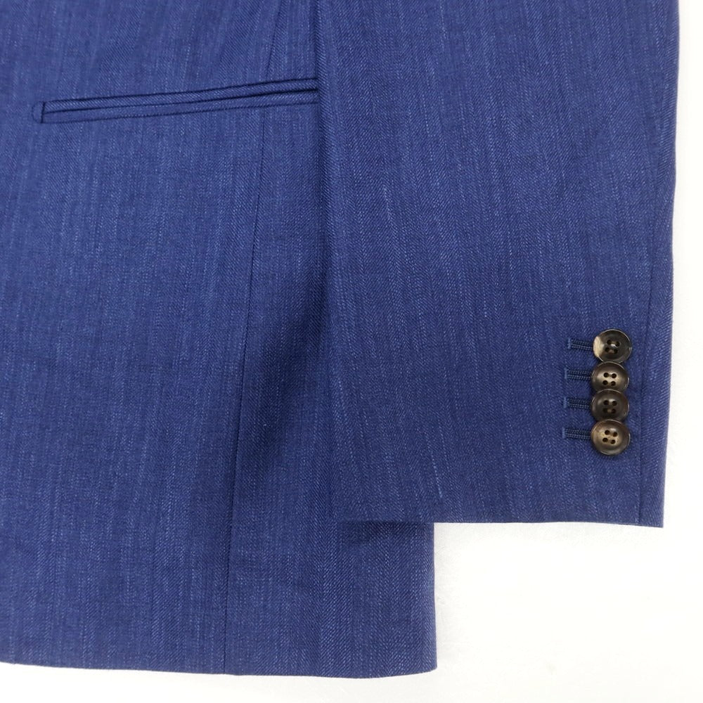 【中古】【未使用】サルトリア ラファニエロ Sartoria Raffaniello ウールシルクリネン テーラードジャケット ブルー系【 48 】【 状態ランクS 】【 メンズ 】