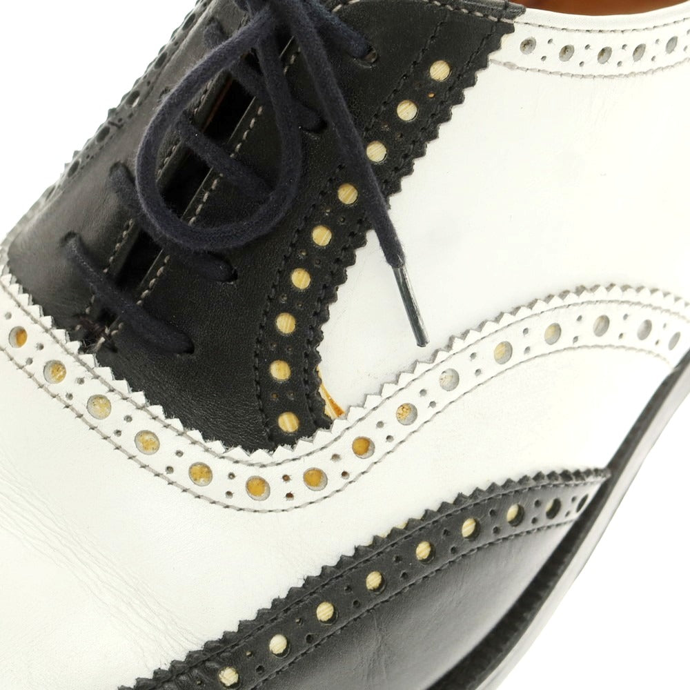 【中古】ロイドフットウェア Lloyd Footwear コンビウイングチップ ドレスシューズ ブラックxホワイト【 6E 】【 状態ランクB 】【 メンズ 】