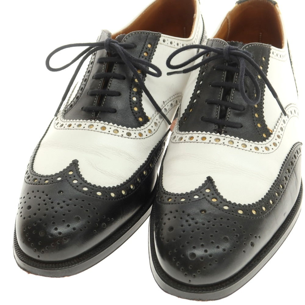 【中古】ロイドフットウェア Lloyd Footwear コンビウイングチップ ドレスシューズ ブラックxホワイト【 6E 】【 状態ランクB 】【 メンズ 】