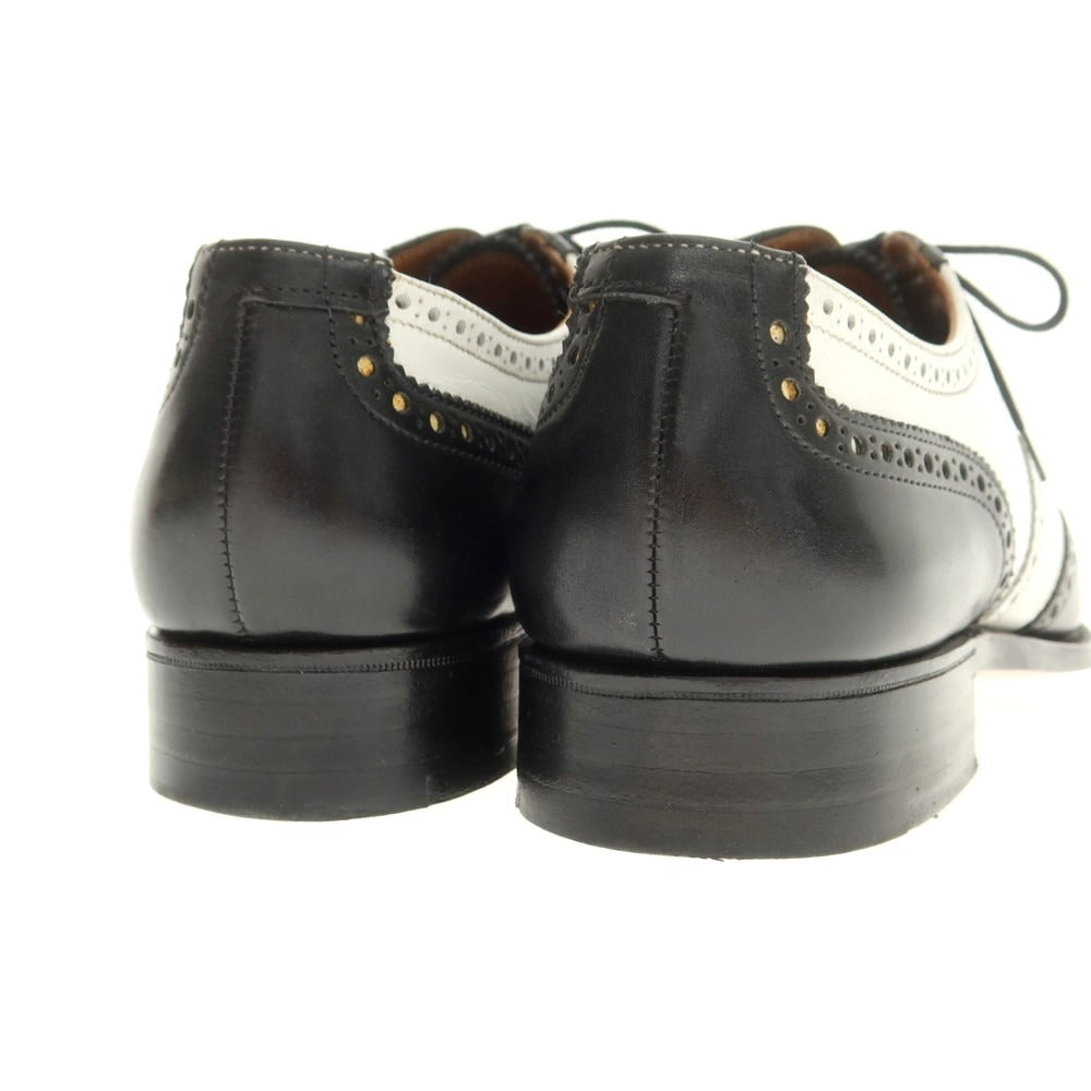 【中古】ロイドフットウェア Lloyd Footwear コンビウイングチップ ドレスシューズ ブラックxホワイト【 6E 】【 状態ランクB 】【 メンズ 】