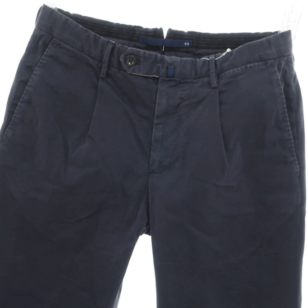 【中古】インコテックス INCOTEX CONMFORTCHINO ストレッチ コットン カジュアルスラックスパンツ ネイビー【 44 】【 状態ランクC 】【 メンズ 】