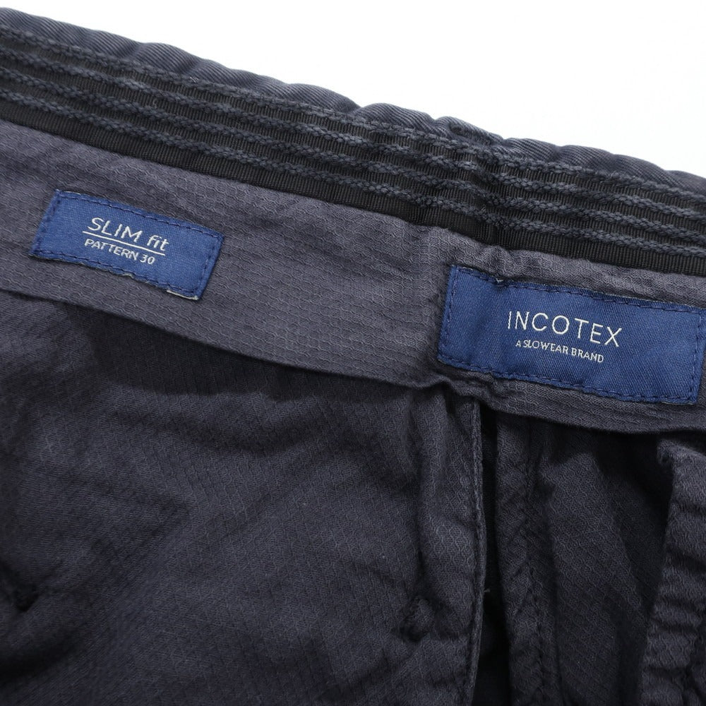 【中古】インコテックス INCOTEX CONMFORTCHINO ストレッチ コットン カジュアルスラックスパンツ ネイビー【 44 】【 状態ランクC 】【 メンズ 】