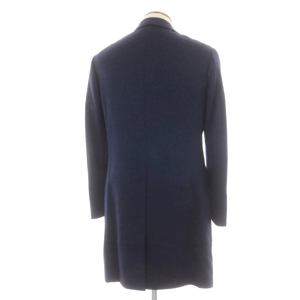 【中古】リングヂャケット RING JACKET ウールカシミヤ チェスターフィールドコート ネイビー【 48 】【 状態ランクB 】【 メンズ 】