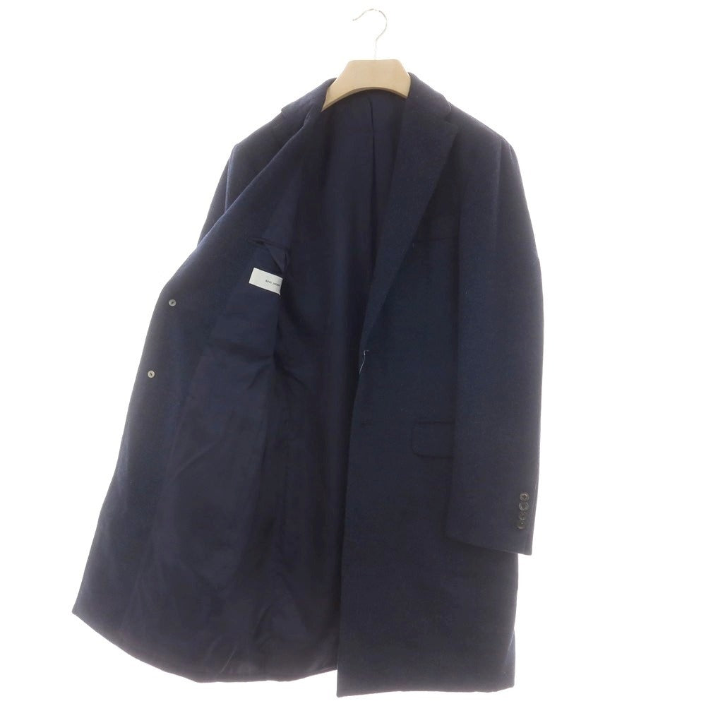 【中古】リングヂャケット RING JACKET ウールカシミヤ チェスターフィールドコート ネイビー【 48 】【 状態ランクB 】【 メンズ 】