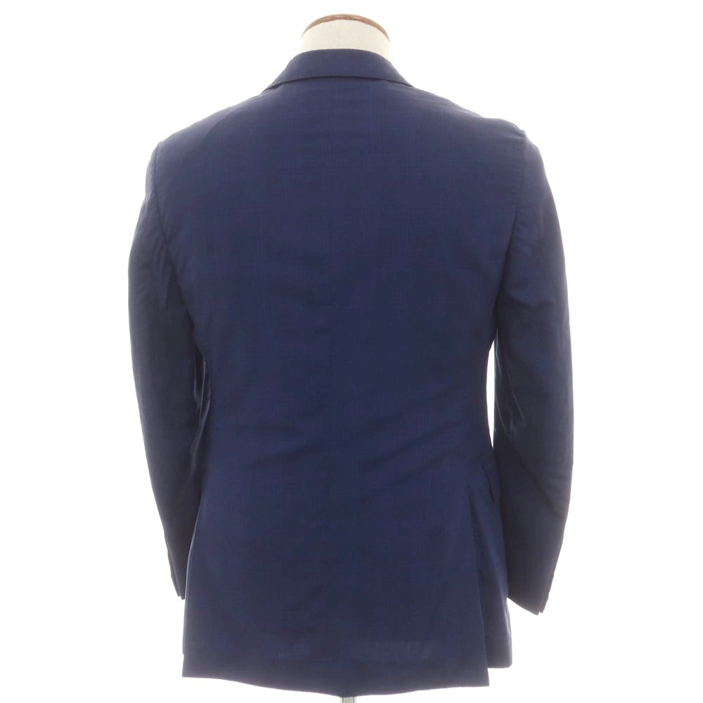 【中古】エルメネジルドゼニア Ermenegildo Zegna ウールシルク テーラードジャケット ネイビーブルー【 46 】【 状態ランクC 】【 メンズ 】