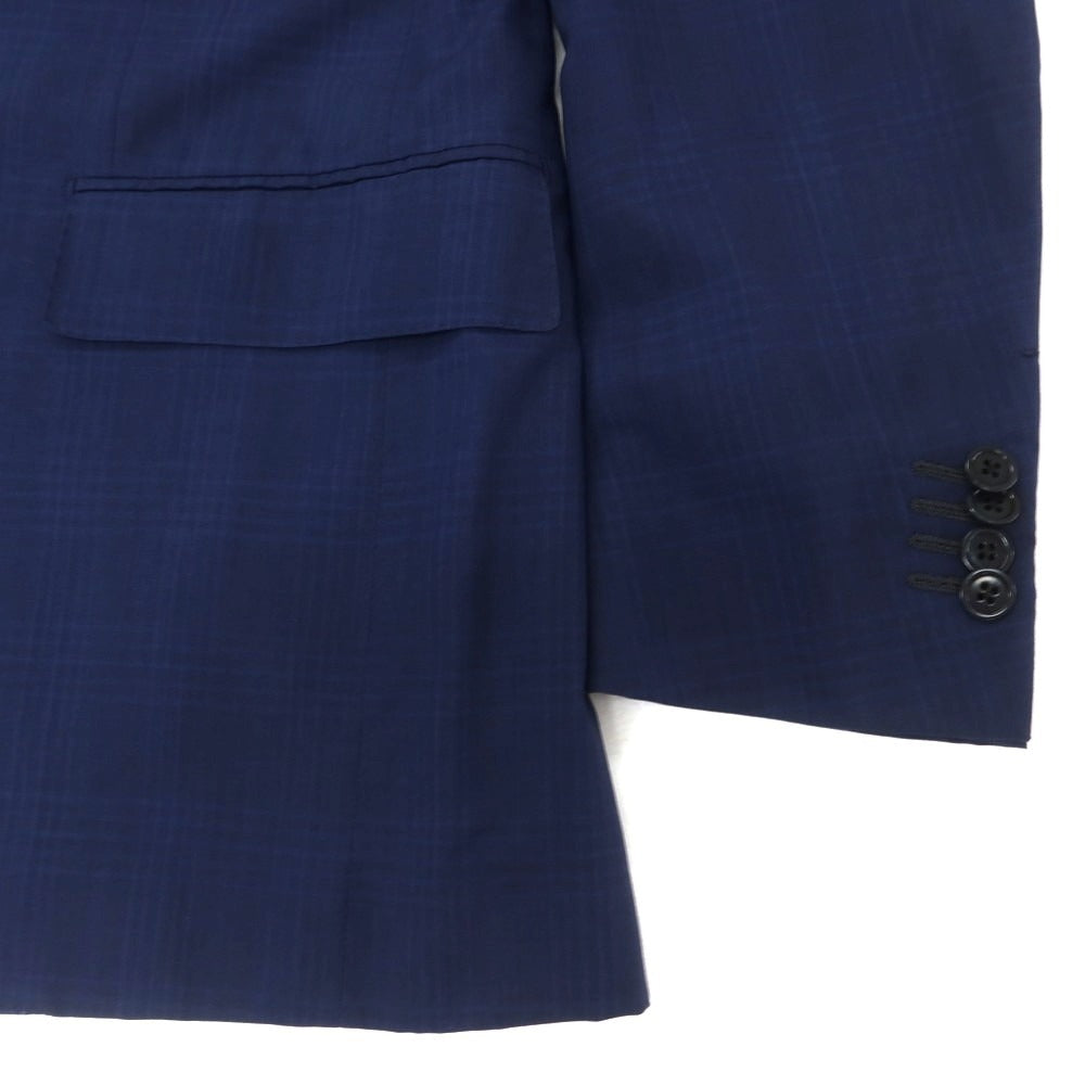 【中古】エルメネジルドゼニア Ermenegildo Zegna ウールシルク テーラードジャケット ネイビーブルー【 46 】【 状態ランクC 】【 メンズ 】