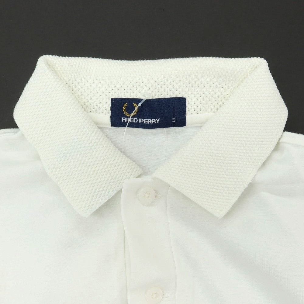 【中古】フレッドペリー FRED PERRY コットン 半袖ポロシャツ ホワイト【 XS 】【 状態ランクB 】【 メンズ 】