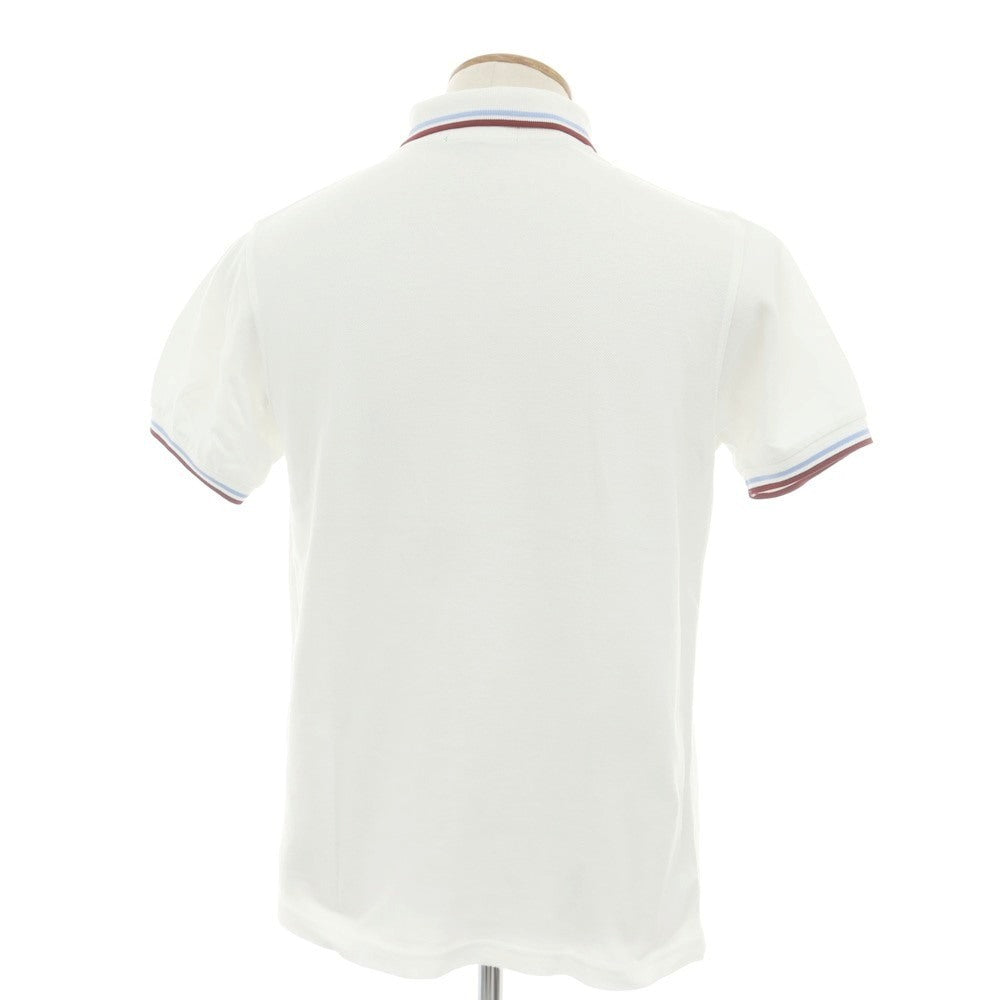 【中古】フレッドペリー FRED PERRY コットン 鹿の子 半袖ポロシャツ ホワイト【 38 】【 状態ランクC 】【 メンズ 】